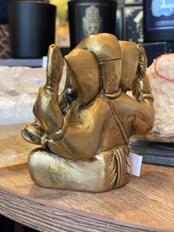 Ganesha 4-armig Messing