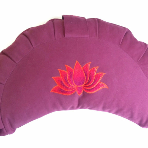 FAIRTRADE Meditationskissen Halbmond Lotus