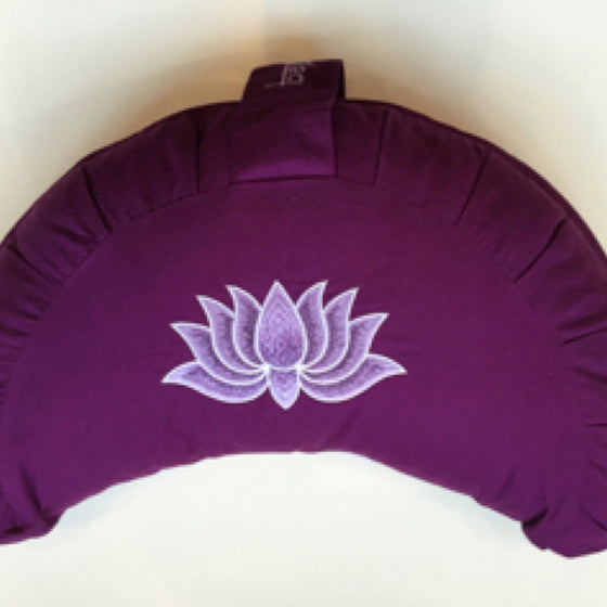 FAIRTRADE Meditationskissen Halbmond Lotus