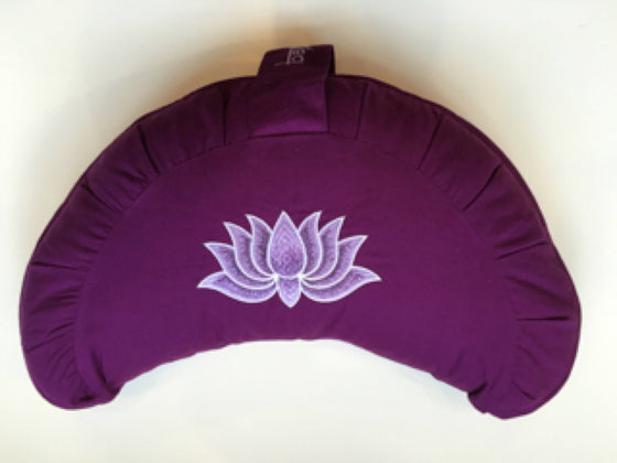 FAIRTRADE Meditationskissen Halbmond Lotus