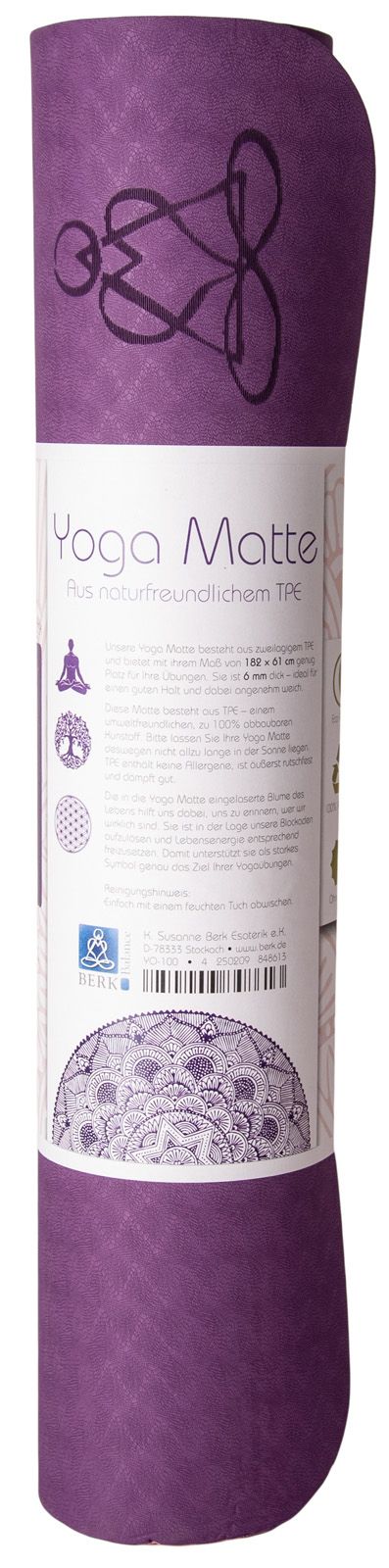 Yogamatte TPE Blume des Lebens