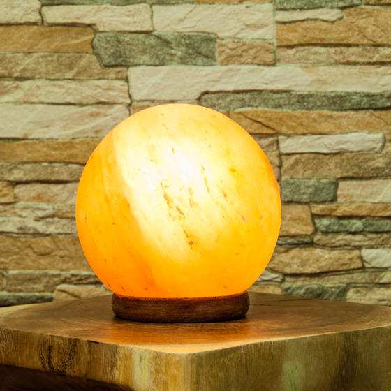 Salzkristalllampe rund