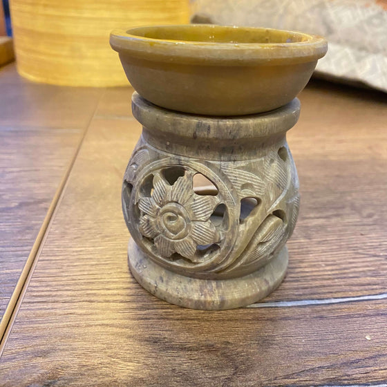 Räucherstövchen Speckstein mit Schale