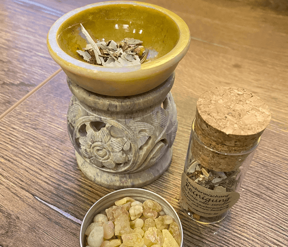 Räucherstövchen Speckstein mit Schale