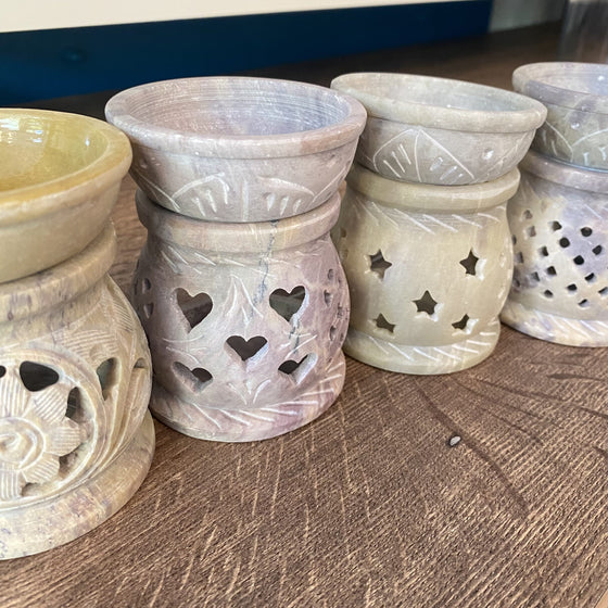 Räucherstövchen Speckstein mit Schale