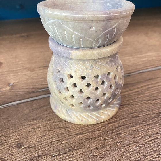 Räucherstövchen Speckstein mit Schale