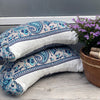 FAIRTRADE Meditationskissen Halbmond Blockprint