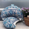 FAIRTRADE Meditationskissen Halbmond Blockprint