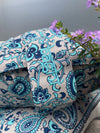 FAIRTRADE Meditationskissen Halbmond Blockprint