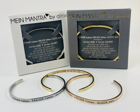 Mein Mantra by alexa - Armreif Außen- und Innengravur